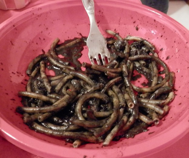 SicilianHousewife - pasta with squid ink sauce