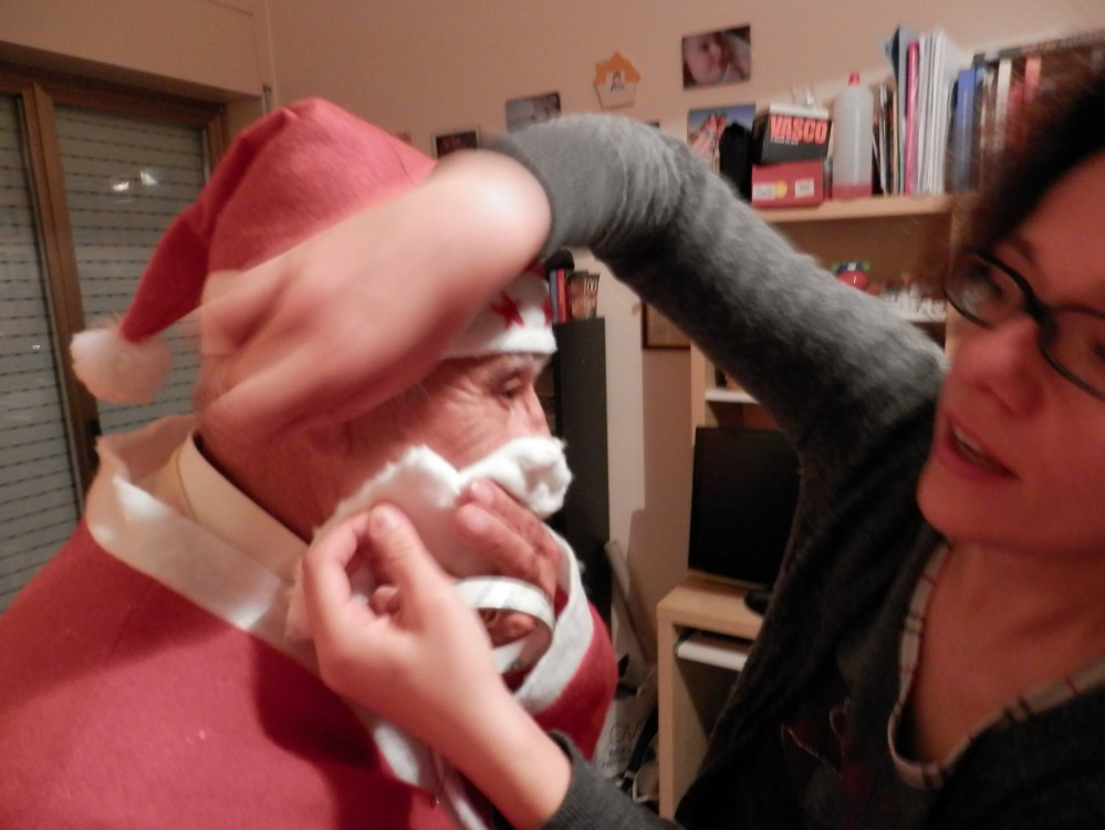 Sicilian Housewife - santa beard from cotton wool
