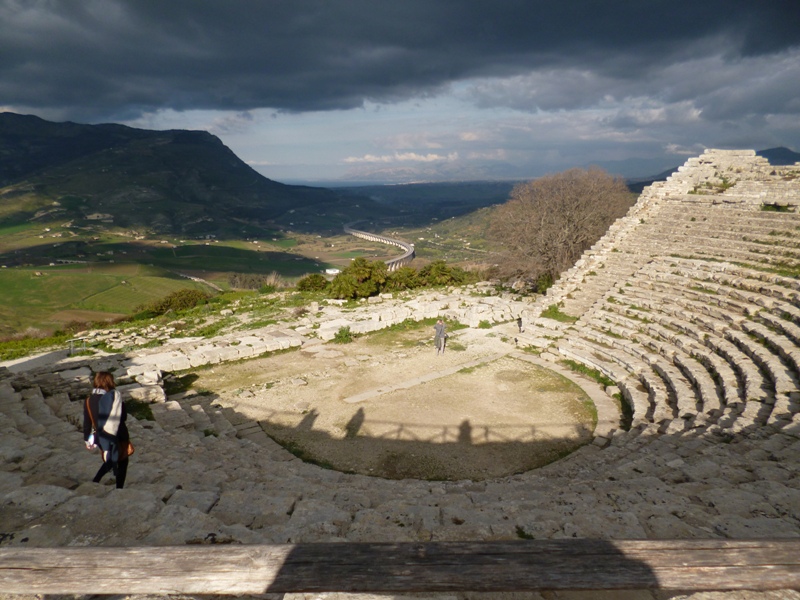 The Greek theatre at Segesta. 