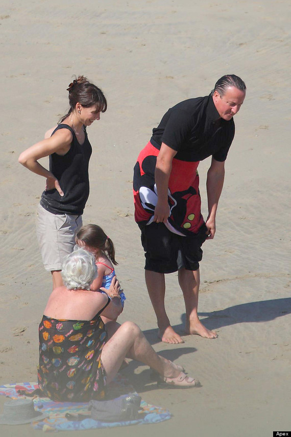 Even the prime minister does the beach towel shuffle.